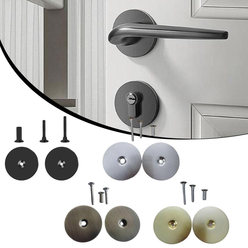 Steel Door Hole Filler Plate with Screw for Cabinet Bedroom Sliding Door Accessory Home Commercial