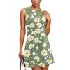 Women's Summer Dress Casual Sleeveless Round Neck Floral Print Vest Sundress