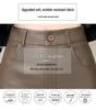 2025 A/W Women's Retro PU Leather Slit A-Line Mid-Length High Waist Skirt