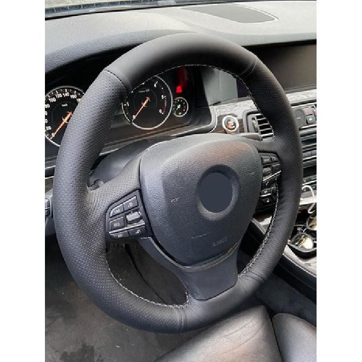 Hand stitch Steering Wheel Leather Trim For BMW 5 6 7 Series F10 F12 F13 F01 F02
