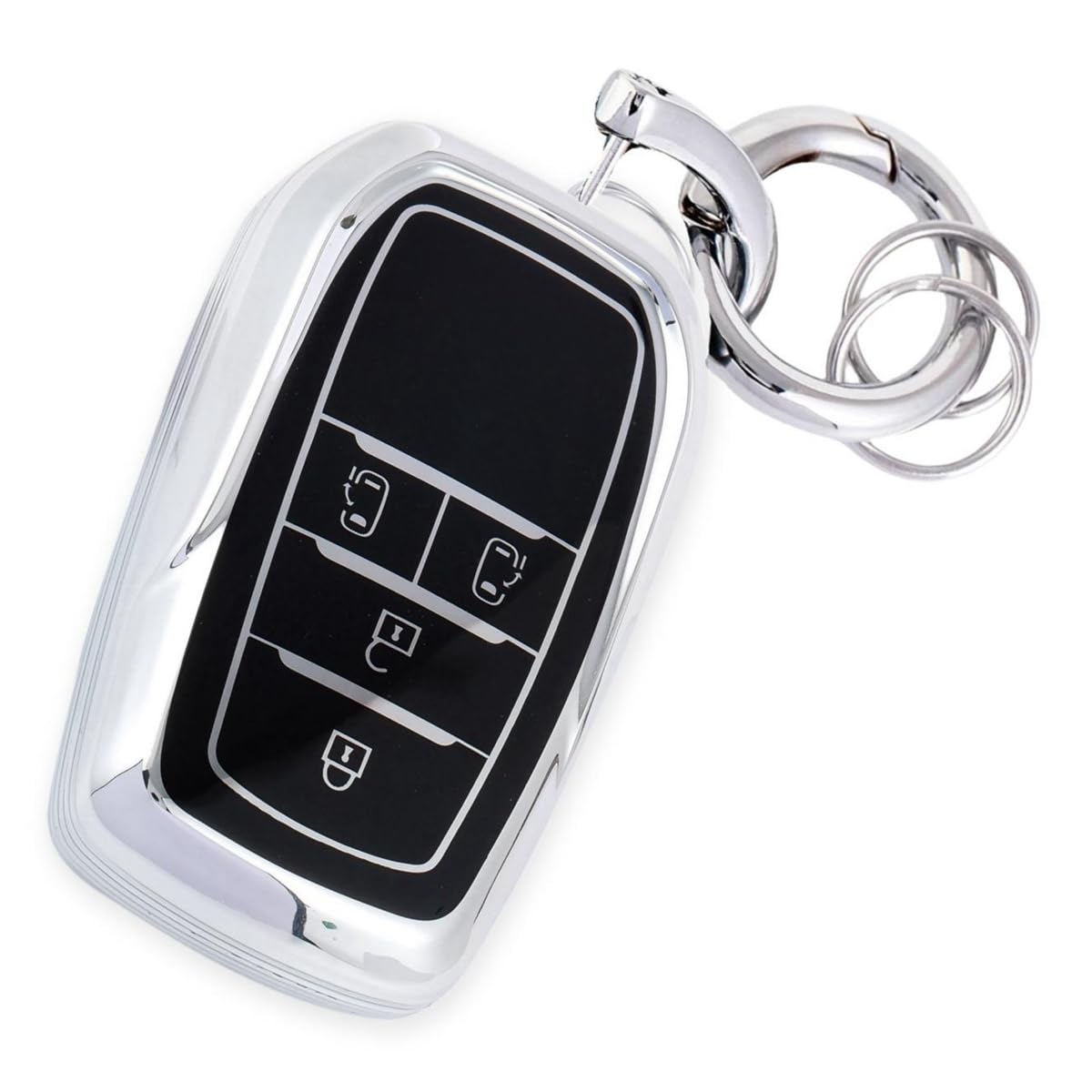 

Кейс для ключей HOYZE, Чехол для ключей, Милый, Автомобильный, Чехол для смарт-ключа, Ключница, Карабин, Ключ key case серебряный