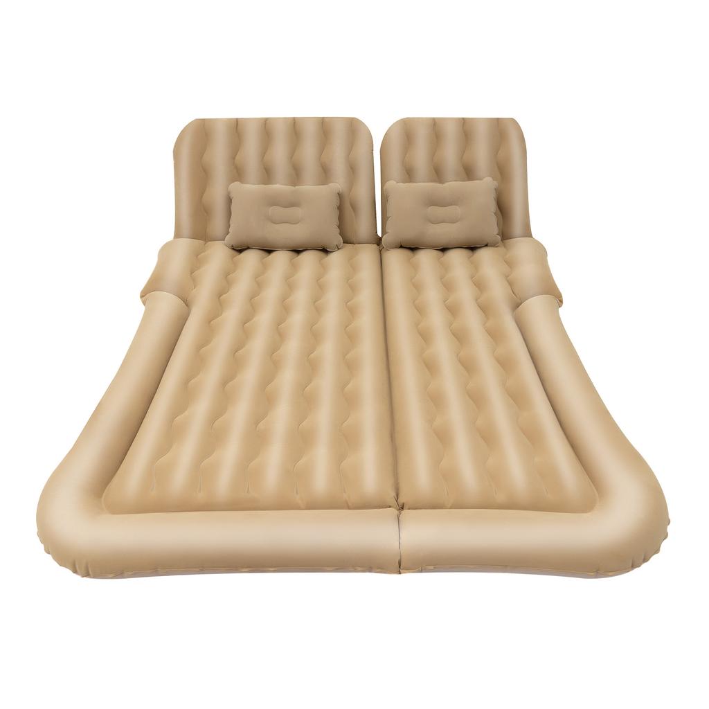 Universal Foldable Inflatable Bed Portable Inflatable Mattress Set Auto Back Seat Sleeping Flocking Air Bed Cushion W/Pump+Pillow