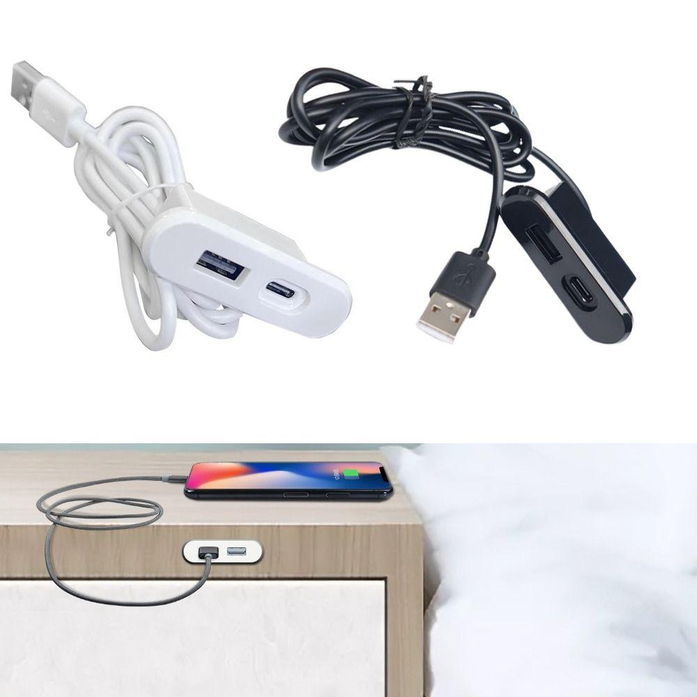 Mini Desktop Charge Adapter USB TYPE-C Charger Desktop Power Strip Table USB Power Socket Home