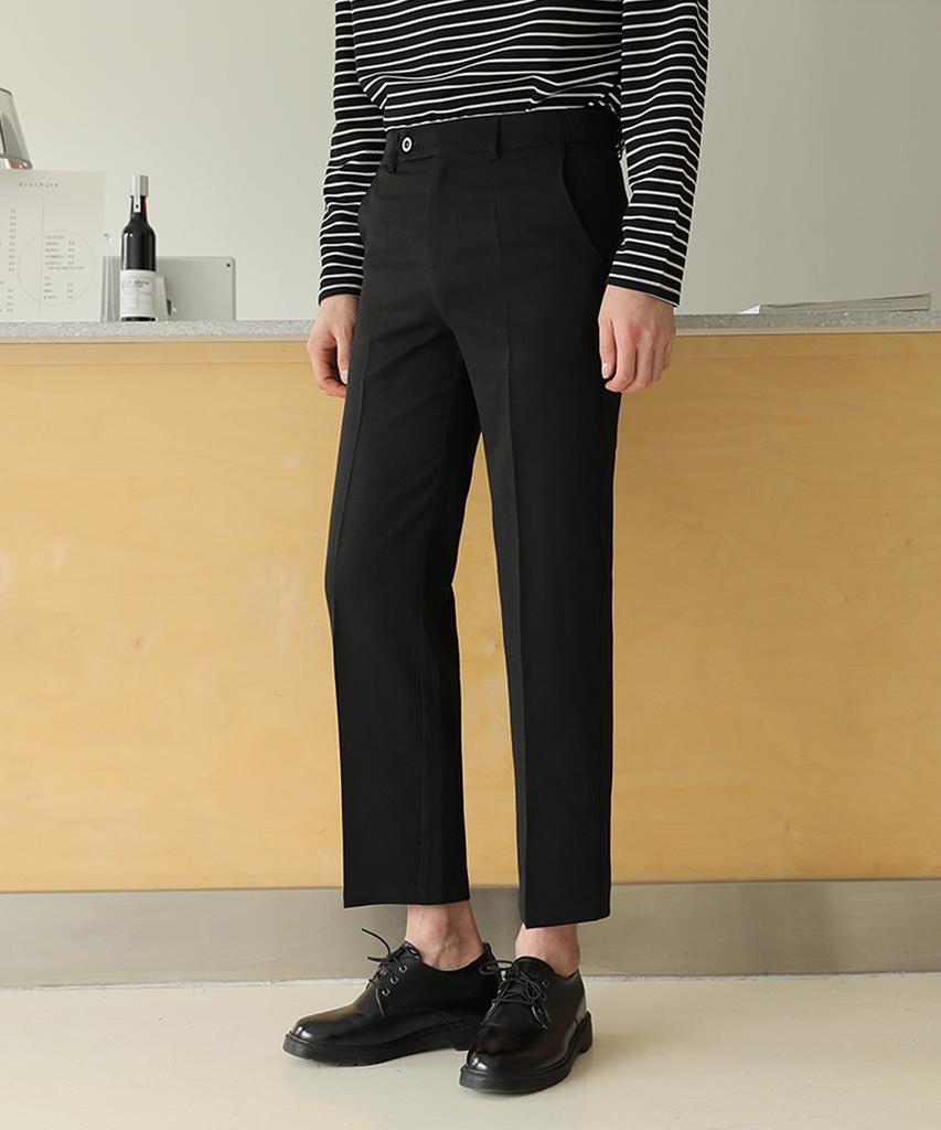 Jikeulib Straight Slacks With Silicone Side Hidden Banding To Prevent Shirt From Unslip