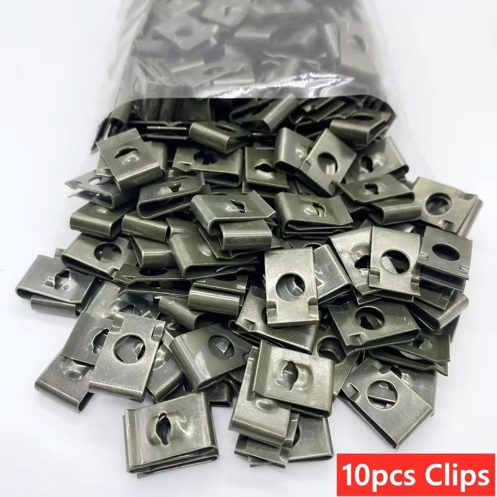 100 Stück-10 Stück Gemischte Auto Metallschraube Gewindeschneidschraube Befestigungsclip U-Typ Clip mit Schraube Rostschutzclip Schraubverschluss Blech