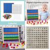 Dřevěná deska s číselným puzzle pro děti Vzdělávací hračka Matematika pro batolata