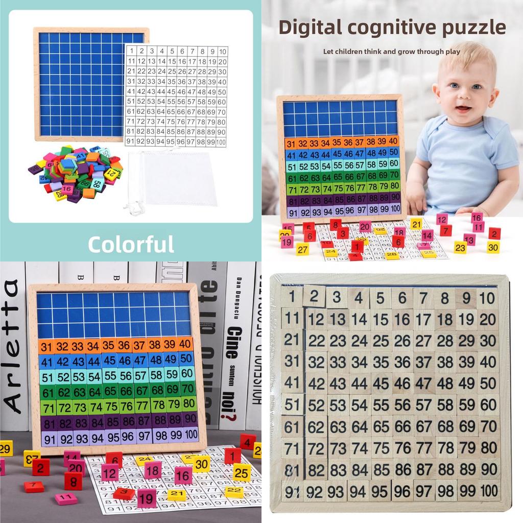 Dřevěná deska s číselným puzzle pro děti Vzdělávací hračka Matematika pro batolata