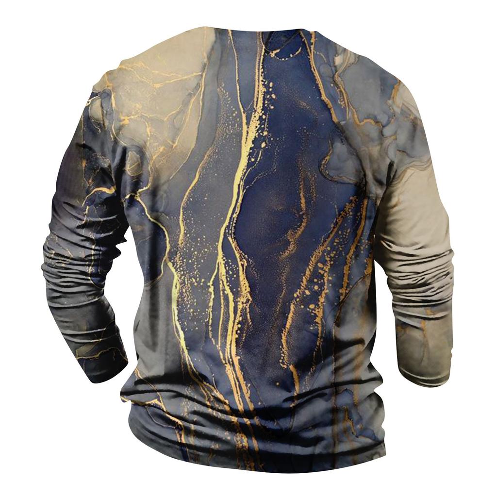 Men's T Shirt Graphic Abstract Neck Clothing Apparel Outdoor Long Sleeve Print Fashion Designer Vintage