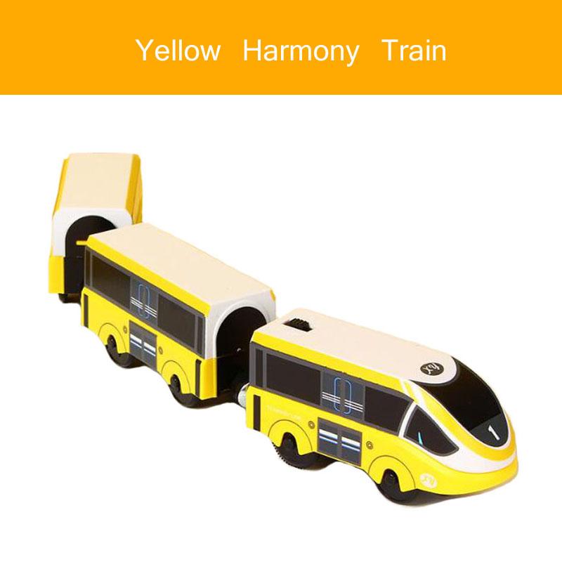 Wooden RC Train Railway Accessories Remote Control Electric Train Magnetic Rail Car Fit For All Brands Train Track Toys For Kids