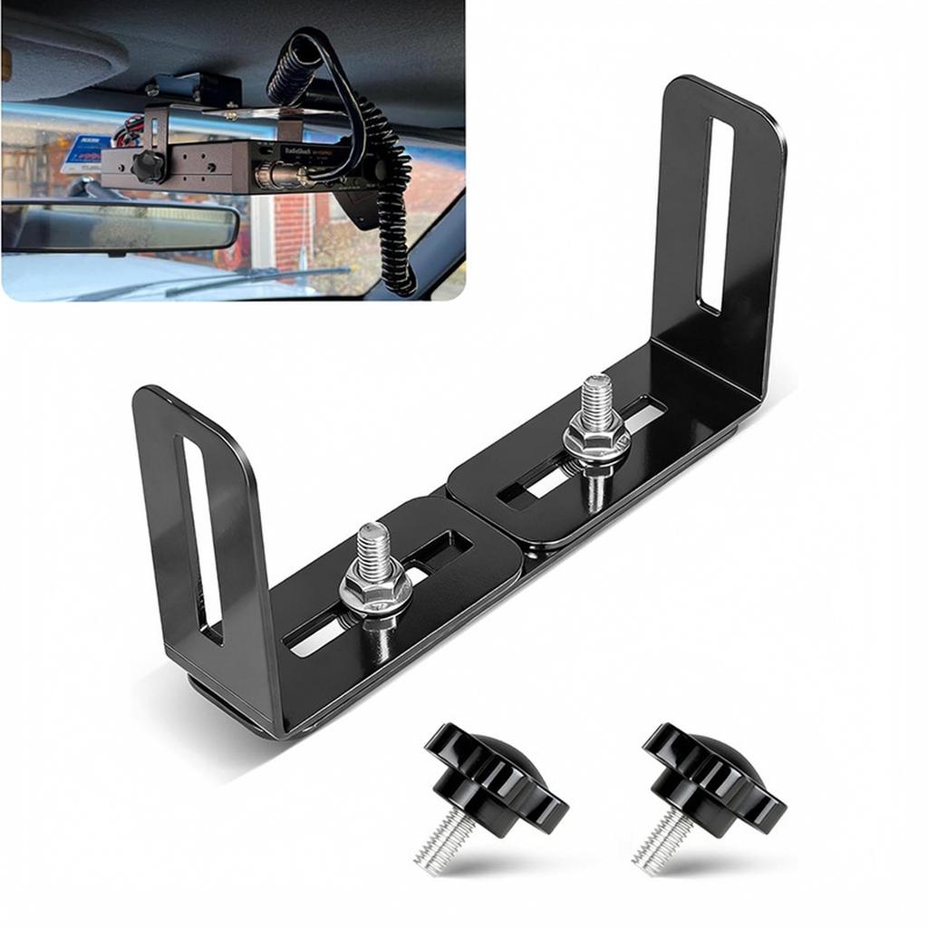 Adjustable Two-Way Radio Mount Bracket Vehicle Holder for Walkie Talkie Devices