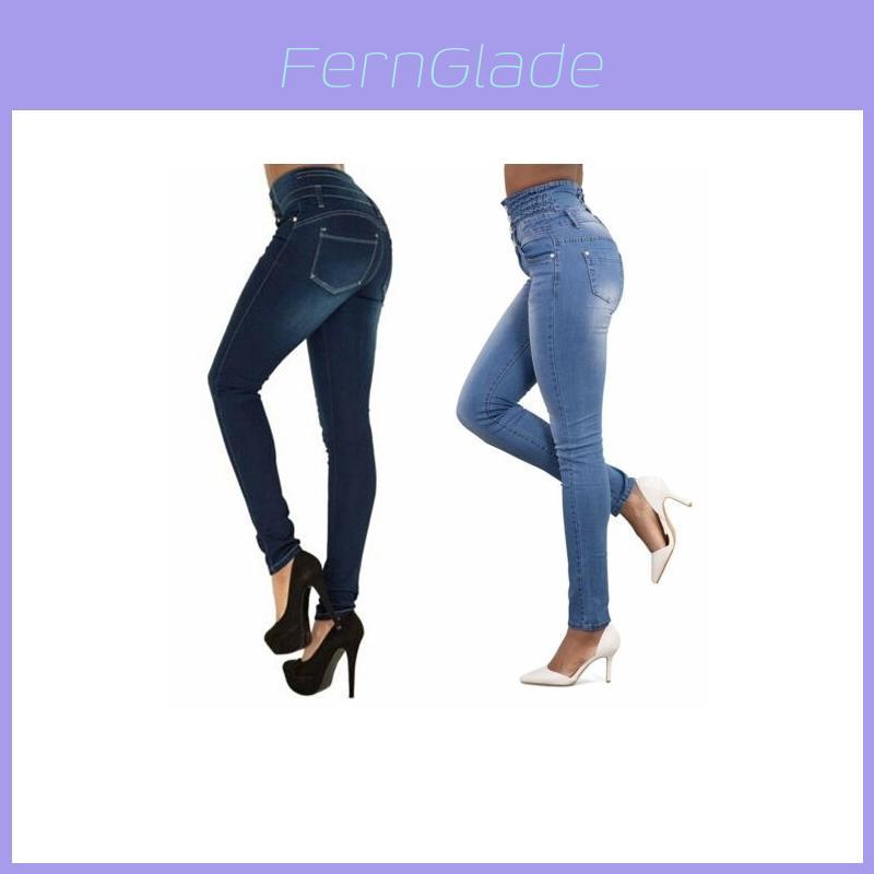 Hochwertige Damen High Waist Skinny Bleistift Jeans für stilvollen Komfort