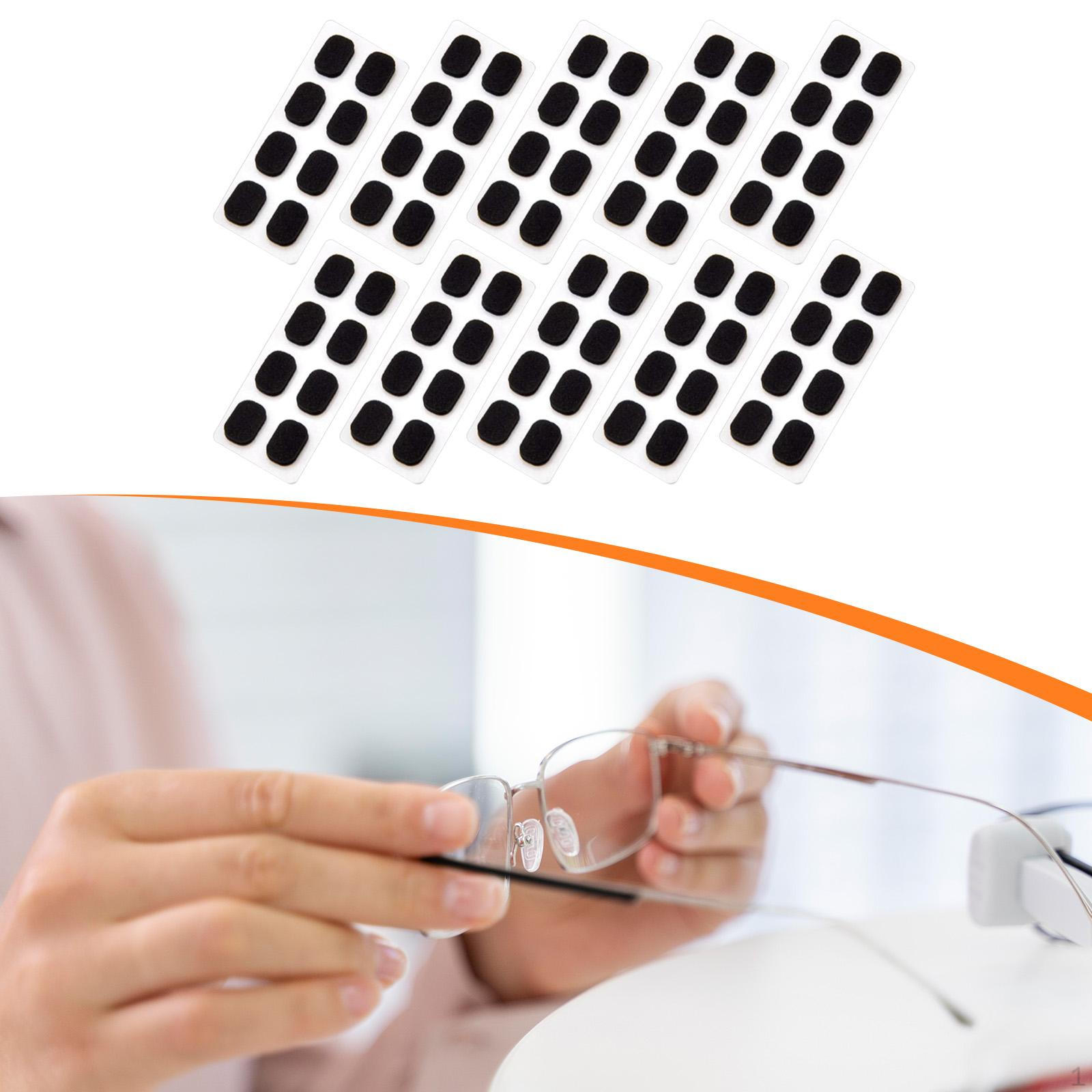 

40 пар носоупоров для очков из губки ЭВА для солнцезащитных очков, легкие, увеличивающие высоту, с клейкой основой Oval Black