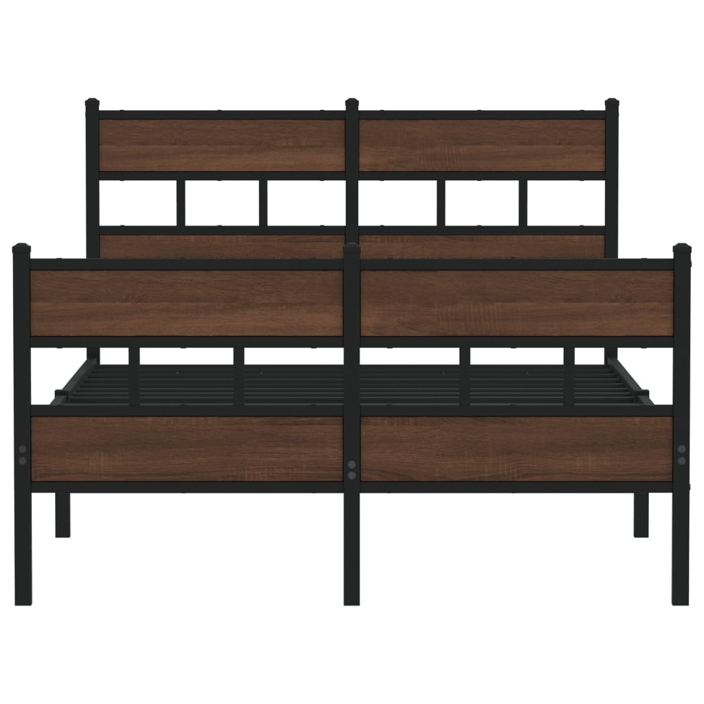 Bed Frame without Mattress with Headboard and Footboard 120 x 190 cm