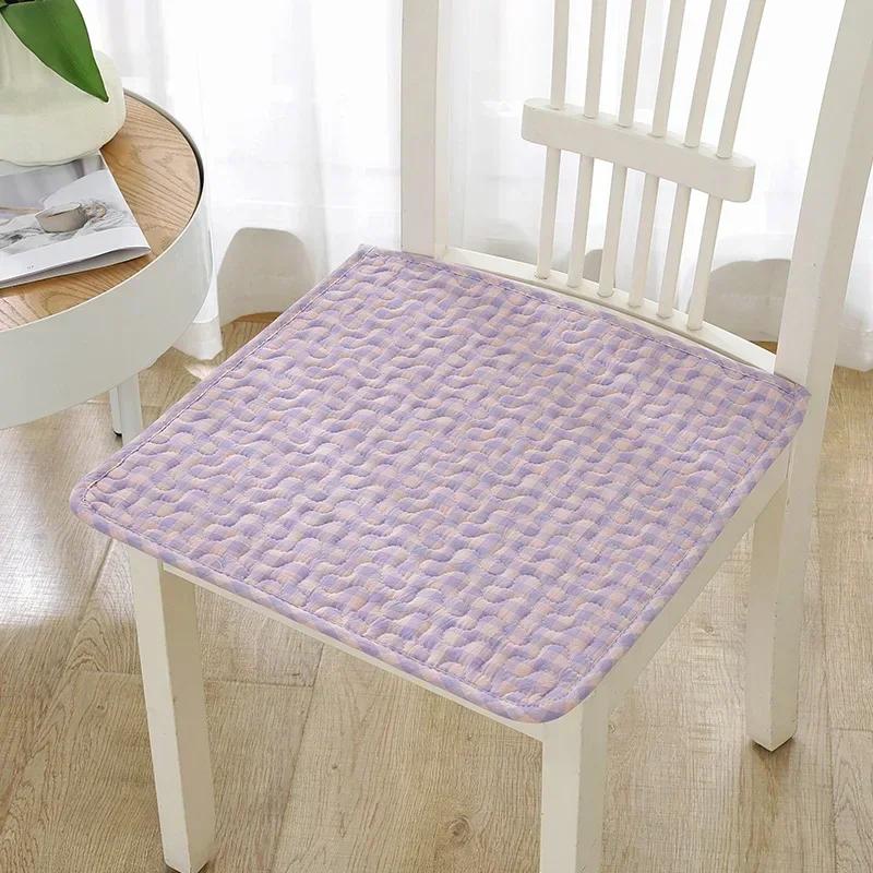 2 Pcs Four Season Universal Office Cushion Anti Slip Pure Cotton Simple Chair Cover Dining Computer Seat Cushion Chair Cushions