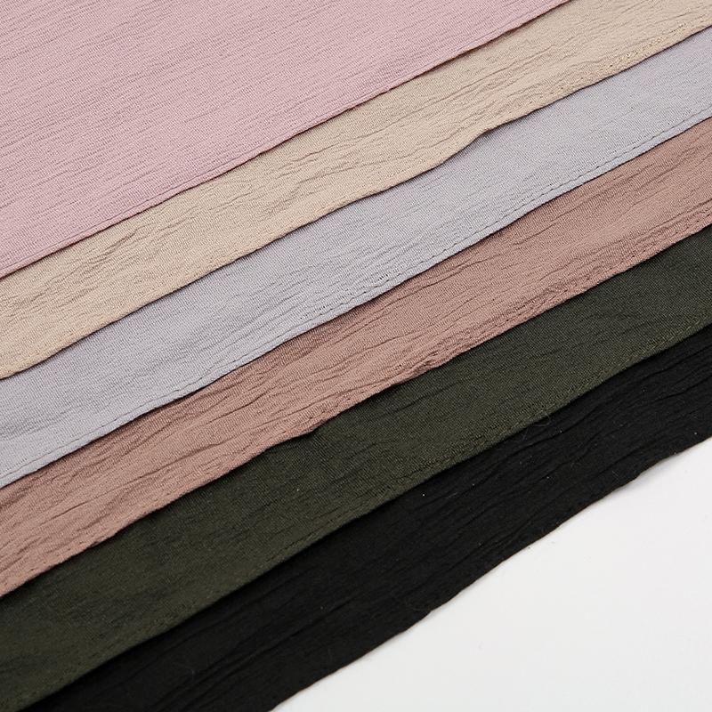 New Muslim Hijabs For Women Scarf Plain Long Shawls Femme Musulman Soft Crinkle Cotton Headscarf Wraps Islamic Turban Headband