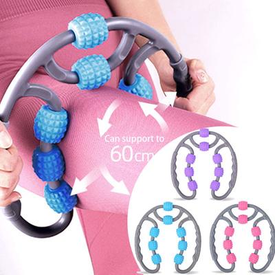 U Shape Trigger Point Massage Roller For Arm Leg Neck Muscle Tissue For Gym Yoga Pilates Sports 8 Wheel