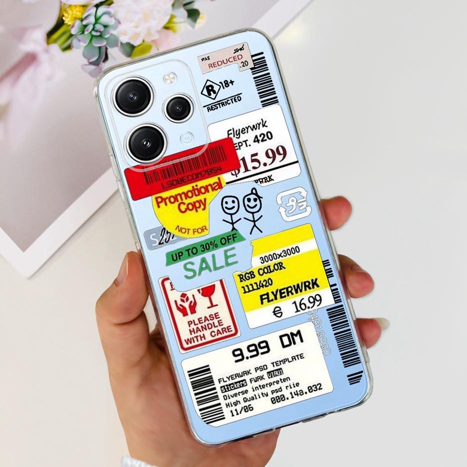 For Xiaomi Redmi 12 Case 2023 New Fashion Painted Cover Clear Silicone Phone Case For Xiaomi Redmi 12 Redmi12 Soft Fundas Bumper