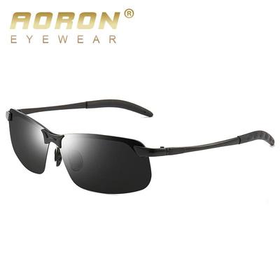 Classic Design Polarized Sunglasses Metal Frame Black Glasses Outdoor Sports Fishing Driving