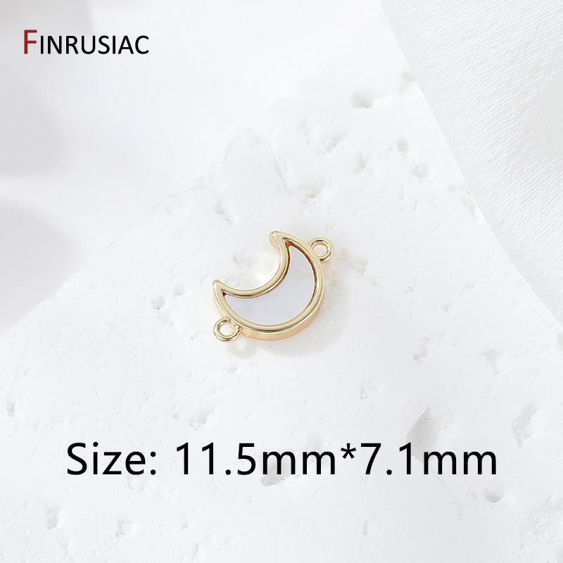 

14K Gold Plated Brass Metal Natural Shell Star Charms For Jewelry Making, Butterfly Connectors For DIY Bracelets Findings 1 piece