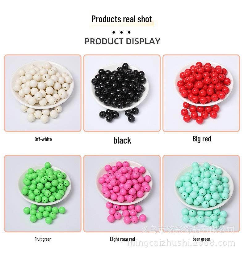 Eco-Friendly Acrylic Macaron Round Beads for DIY Jewelry Bracelets