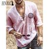 HNXC Cotton Short Sleeve T-shirt Men's Fashion Loose Half Sleeve Shirt Printed Compassionate Shirt