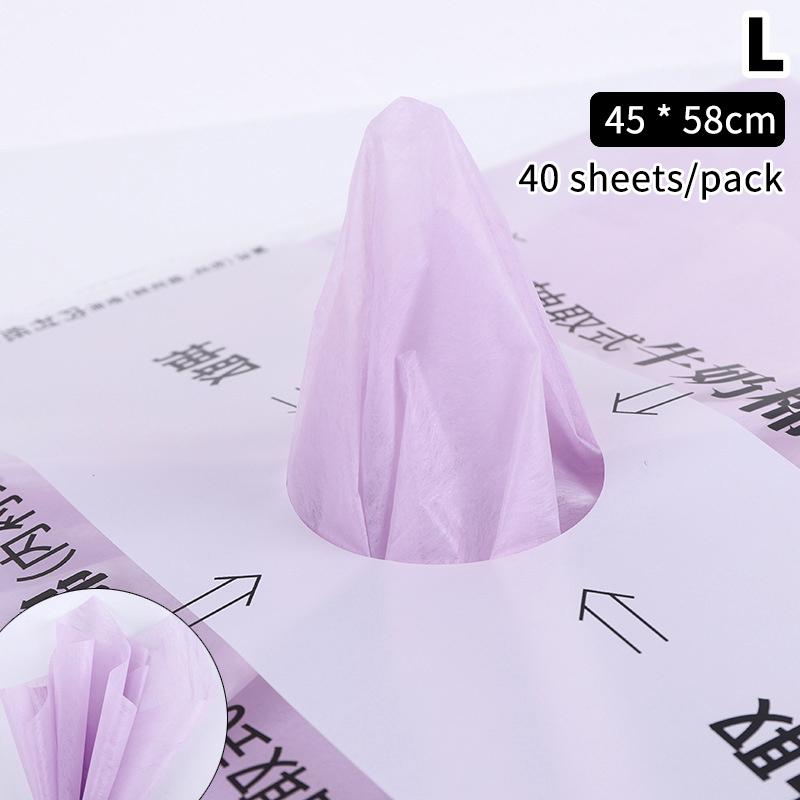 40 Pcs Milk Cotton Tissue Paper Florist Flower Wrapping Paper Diy Handmade Bouquet Crafts Gifts Packaging Wedding Party Supplies