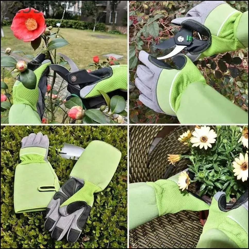 Gardening Gloves, Long Sleeves, Puncture-proof And Non-, Suitable For Planting And Pruning.