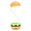 Cute Desk Lamp for Kids Rechargeable Hamburger Small Desk Lamps with Adjustable Neck Dimmable Touch