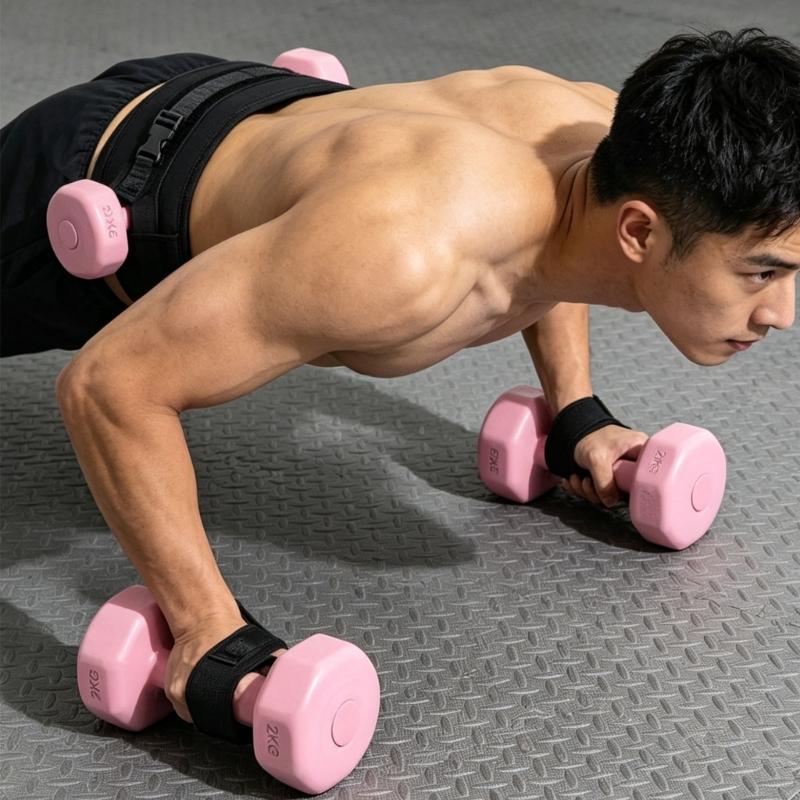 Hip Thrusts Belt Folding Band Adjustable Exercise Bridge Belt Soft Dumbbell Strap for Dumbbells, Kettlebells, Plates