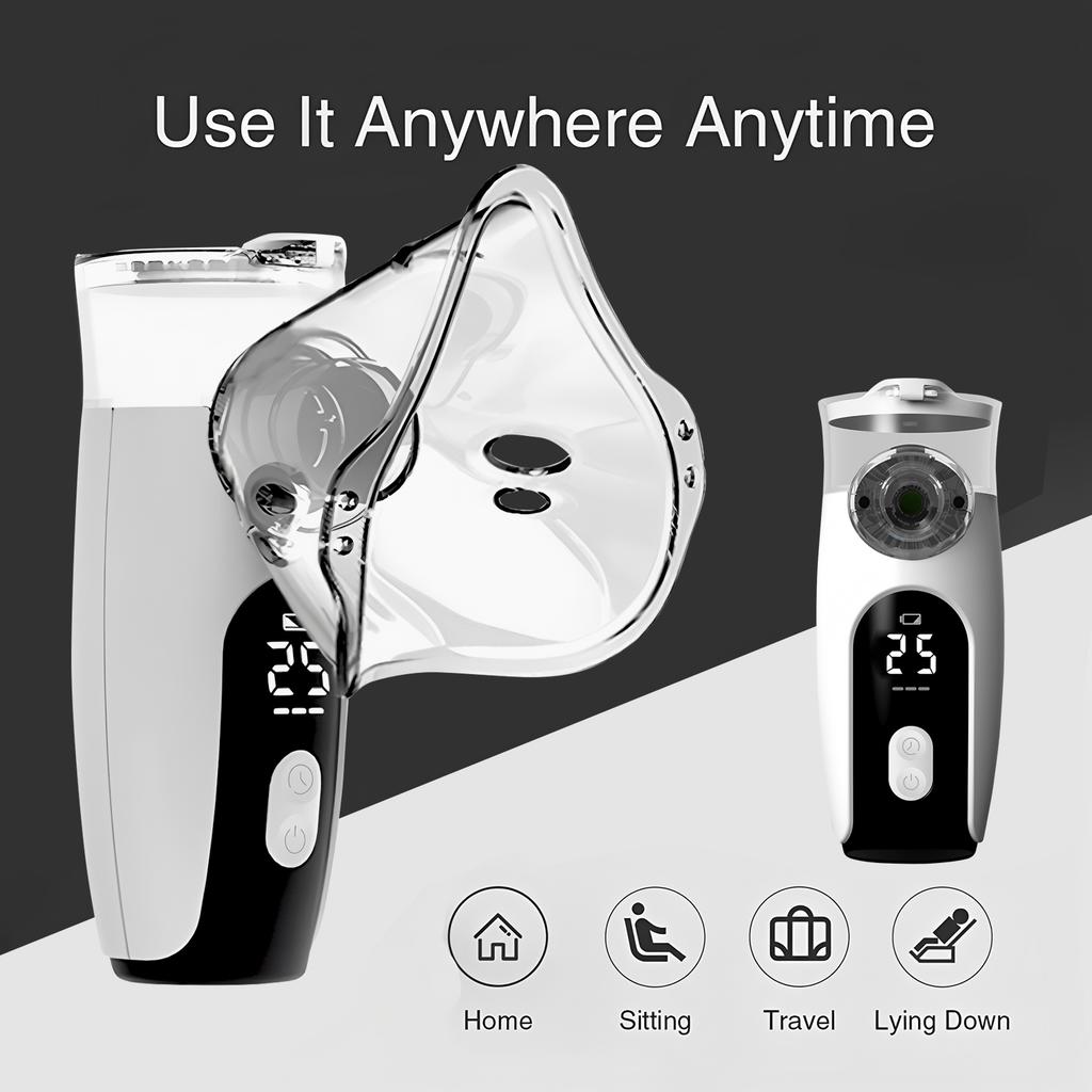 Medical Silent Mesh Nebulizer Portable USB Nebulizer Wihe LED Display Medical Silent Ultrasonic Inhaler Timing Steam Device Adult Child