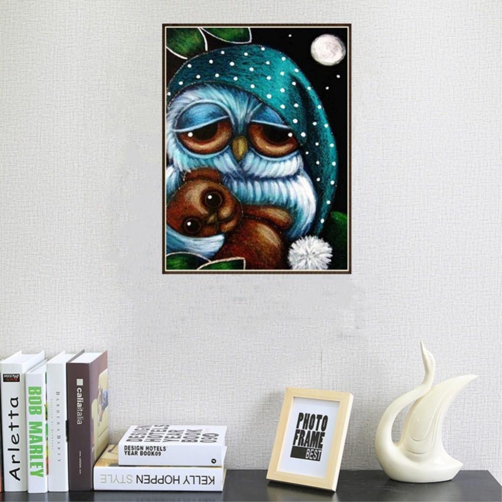 DIY 5D Cartoon OwlDiamond Embroidery Painting stitch for Kunst und Skulpturen - 2#