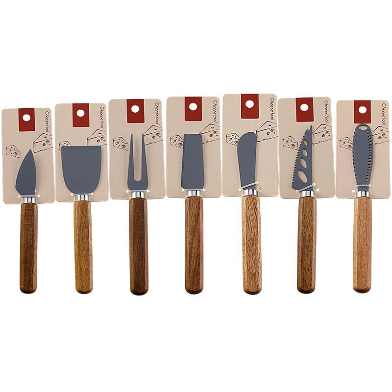 Stainless Steel Cheese Knife & Acacia Wood Handle Cutlery Set