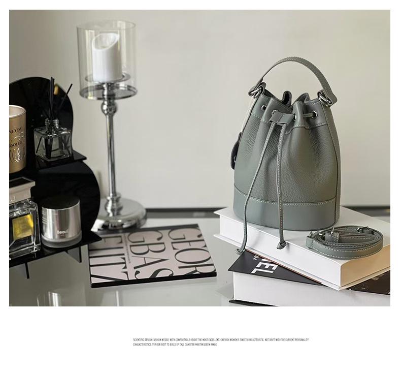 Frühling 2025 Damen Colorblock Kordelzug Beuteltasche - Trendige Patchwork Handtasche, Schultertasche