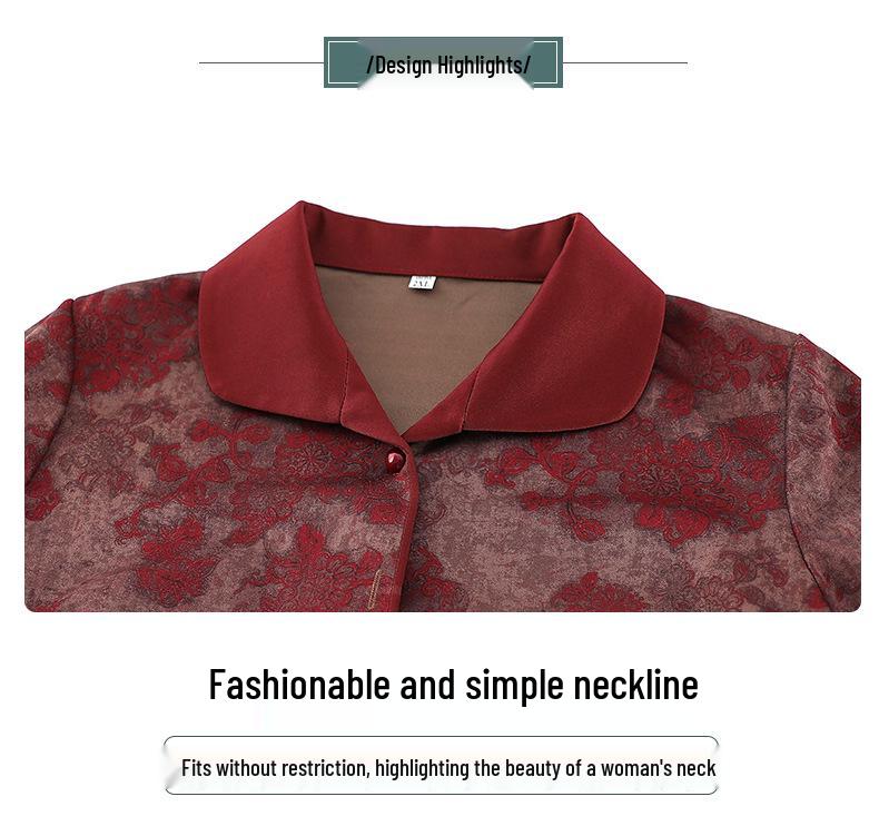 Plus Size Cardigan Jacket for Middle-Aged and Elderly Mothers (Spring/Autumn)