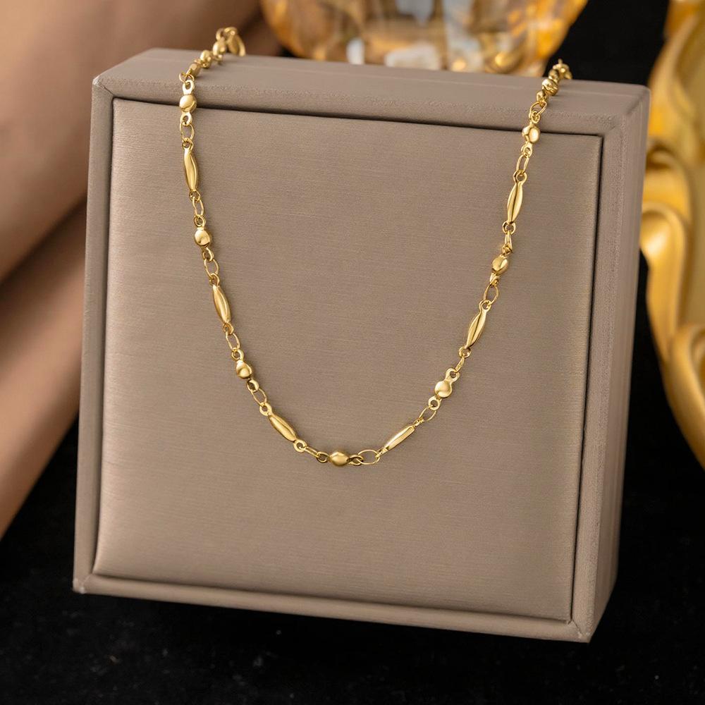 French Titanium Steel Heart Choker Necklace And Bracelet Set Sweet Peach Heart Tassel Design Women Jewelry