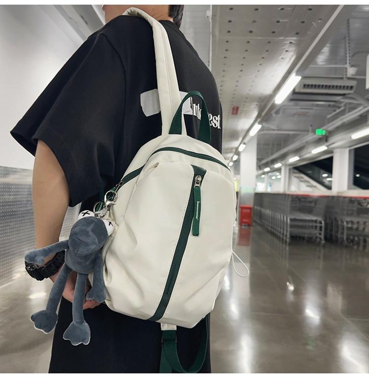 Kontrastfarge skolesekk Liten ryggsekk for kvinner Lett ryggsekk for menn