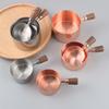 1 Pcs Stainless Steel Steak Sauce Cup With Walnut Handle Baking Measuring Spoon Reusable Food Storage Container Kitchen Tools