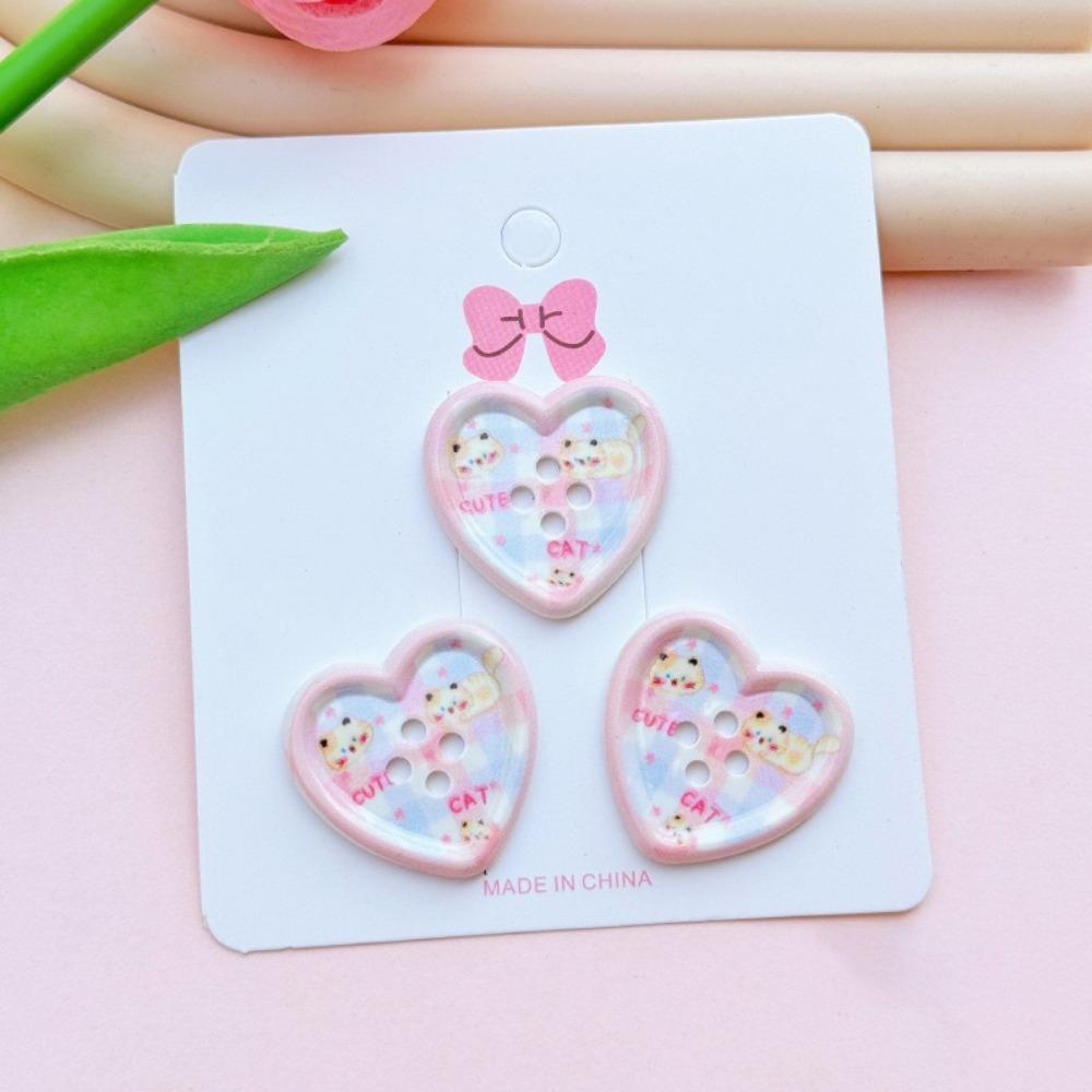 50 PCS New Resin Buttons Vintage Cute Garment Ornaments DIY Plaid Doll Accessory