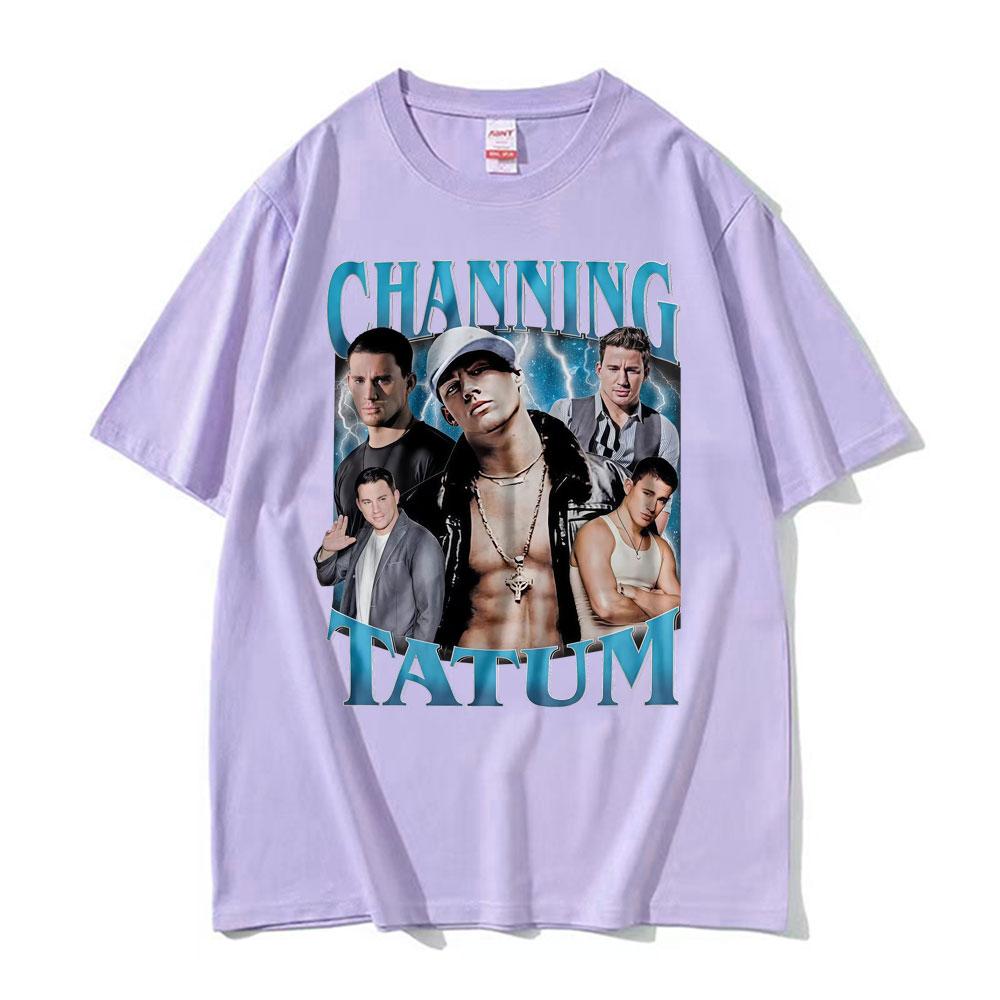 Retro 90s Channing Tatum Homage Tshirts Unisex Women Casual Cotton Short Sleeve T Shirt Fashion Gothic Oversized Tshirt Streetwear