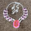 Pink Rubillite, Kunzite Gemstone 925 Sterling Silver Jewelry Necklace 18" KKG-439