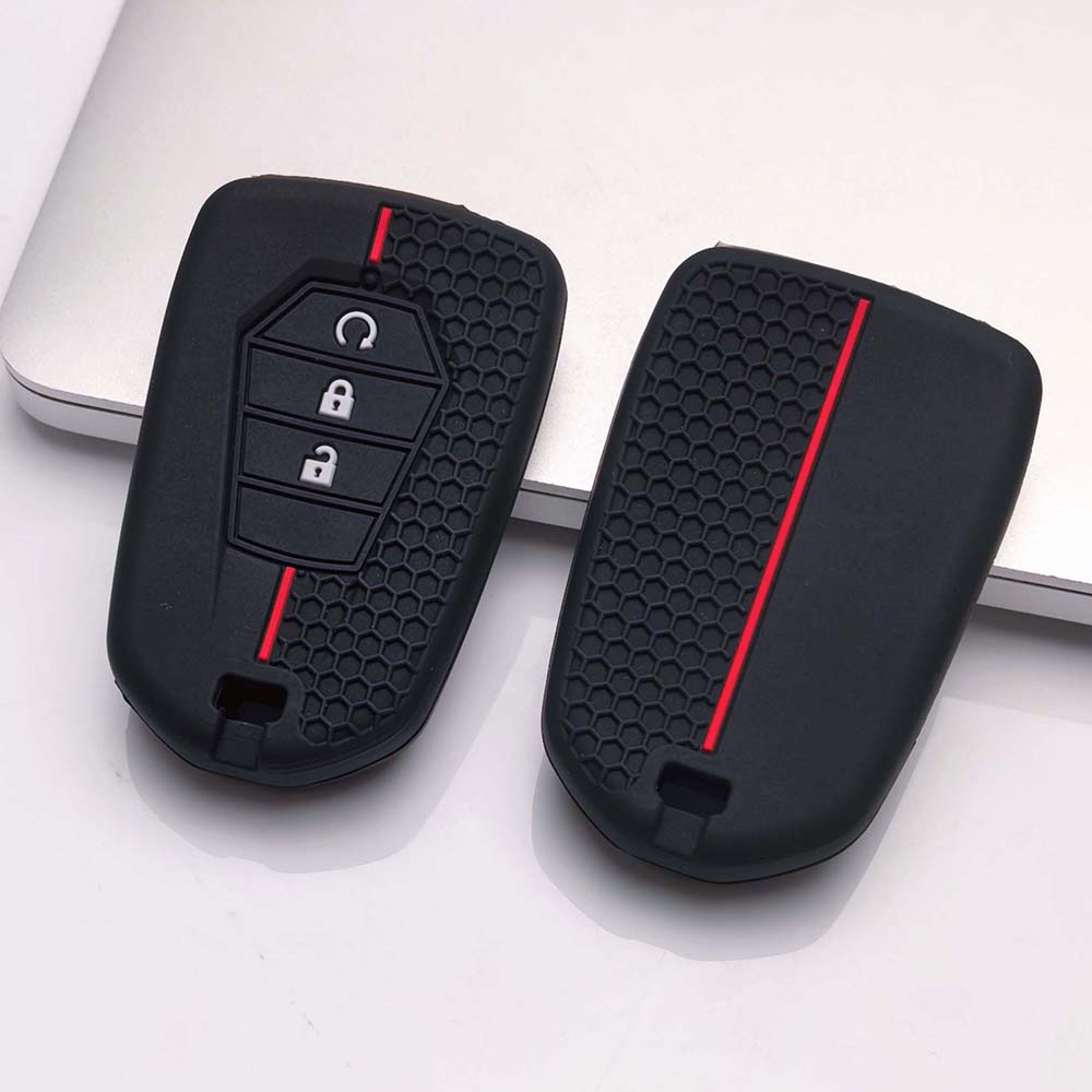 Key Fob Cover for Isuzu D-MAX MU-X Soft Silicone Protective Case Scratch Resistant Shockproof Anti-Dust Durable Key Holder Soft Grip Texture