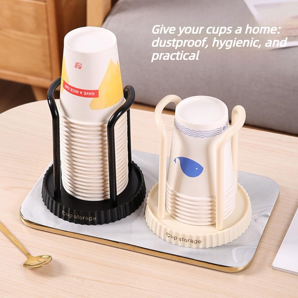Desktop Disposable Paper Cup Organizer Multifunction Storage Rack for Coffee Bar Milk Tea Shop Kitchen Office and Home Use