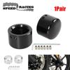 Кришки ковпачки гайки передньої осі мотоцикла для Harley Sportster 883 1200 Dyna VRSCA V Rod 02-06 CVO Softail Алюміній Чорний/Сріблястий