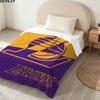 Los Angeles Lakers Print Flannel Blanket, High quality Comfortable for All Seasons, Home Decor, Warmth and Comfort, Perfect for Christmas Gifts