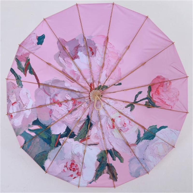 

Ximengyuan Chinese Style Pink Peony Dual-Use Umbrella - 10 Pack