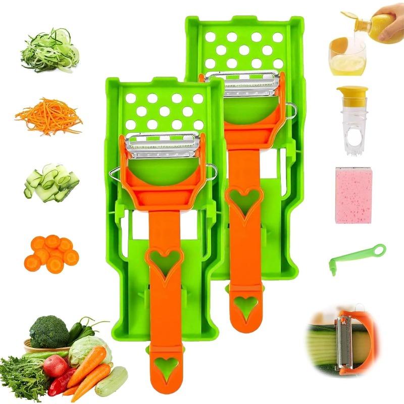 Multi Functional Single Knife Peeler with Grating Single Knife Noodle Cutter Lemon Press Potato Screw Various  Fruits