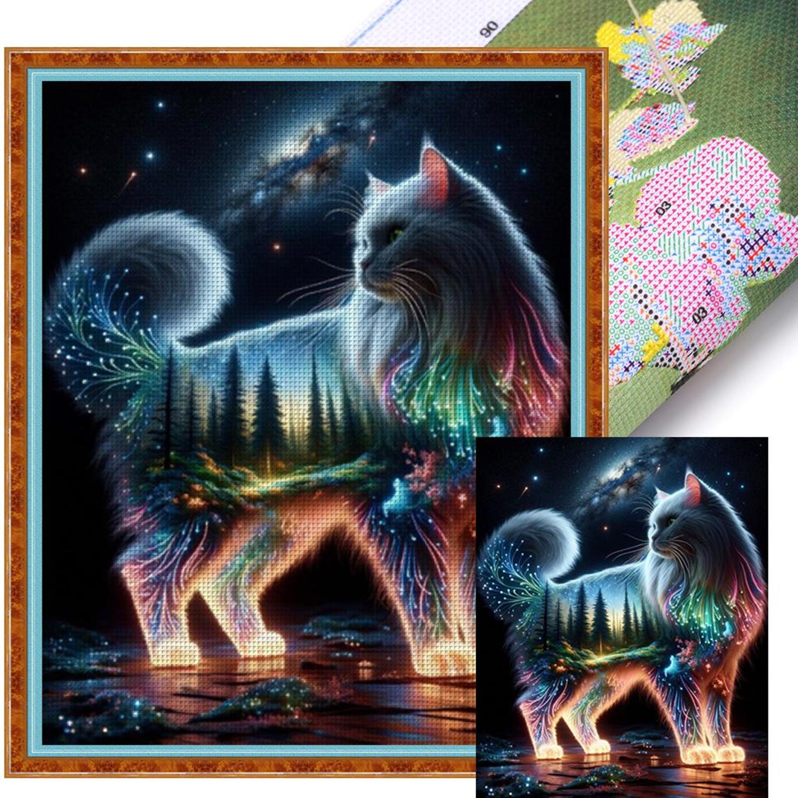 

Повна вишивка бавовняною ниткою 11CT Надрукований кіт Набір для вишивки хрестиком Мистецтво 40x50см China Mainland