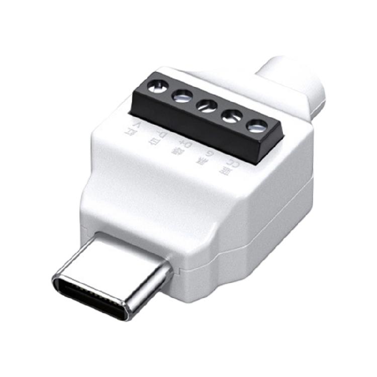 

USB Type C Male to 5Pin/4pin Spring Terminal Connectors for Efficient Repair and DIY, Support Data Transmission Charging
