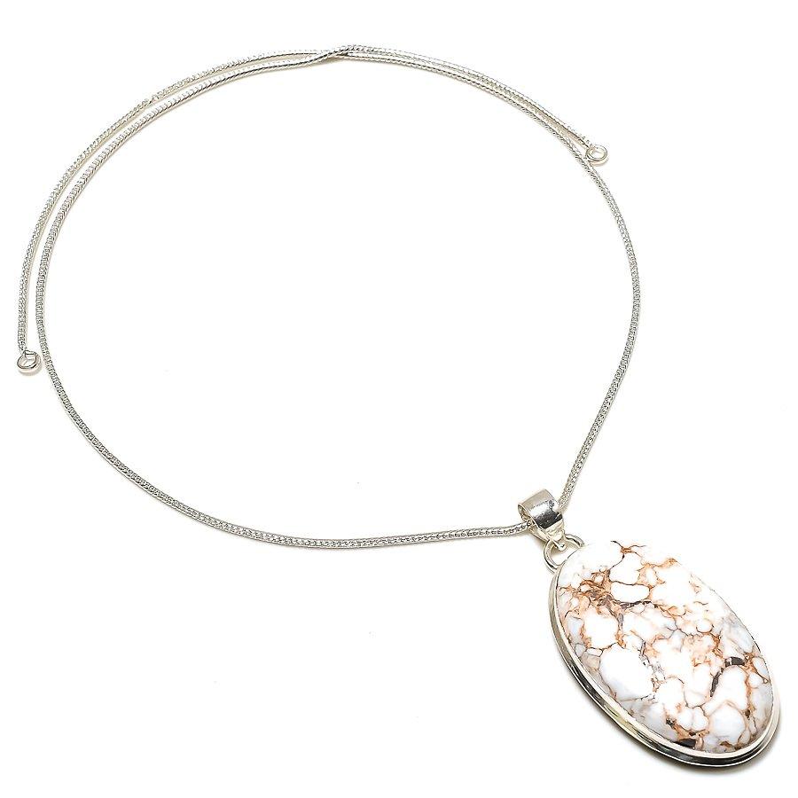 

Подвеска ручной работы в этническом стиле с драгоценными камнями «Дикая лошадь» 2,36 дюйма SR-9380