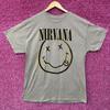 Nirvana Smiley Logo Gray Biege T-Shirt XL